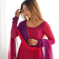 Trendy Colorful Fox Georgette Anarkali Suit Set For Women 🌈