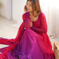 Trendy Colorful Fox Georgette Anarkali Suit Set For Women 🌈