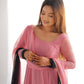 Trendy Colorful Fox Georgette Anarkali Suit Set For Women 🌈