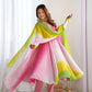 Trendy Colorful Fox Georgette Anarkali Suit Set For Women 🌈