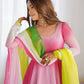 Trendy Colorful Fox Georgette Anarkali Suit Set For Women 🌈