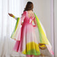 Trendy Colorful Fox Georgette Anarkali Suit Set For Women 🌈