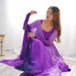 Trendy Colorful Fox Georgette Anarkali Suit Set For Women 🌈