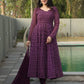 Ruhéva Wine Digital Print Anarkali Set ✨🍷