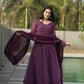 Ruhéva Wine Digital Print Anarkali Set ✨🍷
