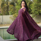 Ruhéva Wine Digital Print Anarkali Set ✨🍷