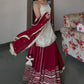 Premium Vichitra Silk Anarkali Suit Set For Women 👑