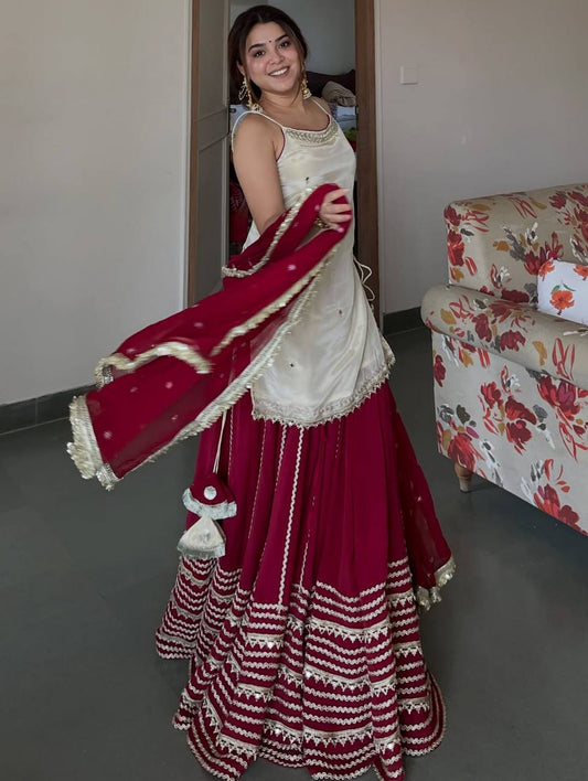 Premium Vichitra Silk Anarkali Suit Set For Women 👑