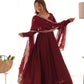 Luxury Roman Silk Chanderi Fully Flared Anarkali Suit Set For Women ✨