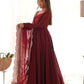 Luxury Roman Silk Chanderi Fully Flared Anarkali Suit Set For Women ✨