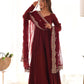 Luxury Roman Silk Chanderi Fully Flared Anarkali Suit Set For Women ✨