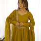 Luxury Roman Silk Chanderi Fully Flared Anarkali Suit Set For Women ✨