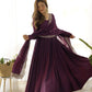 Luxury Roman Silk Chanderi Fully Flared Anarkali Suit Set For Women ✨