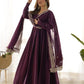Luxury Roman Silk Chanderi Fully Flared Anarkali Suit Set For Women ✨
