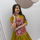 NAVRATRI SPECIAL PURE COTTON KEDIYU LEHENGA – GAMTHI &amp; MIRROR WORK