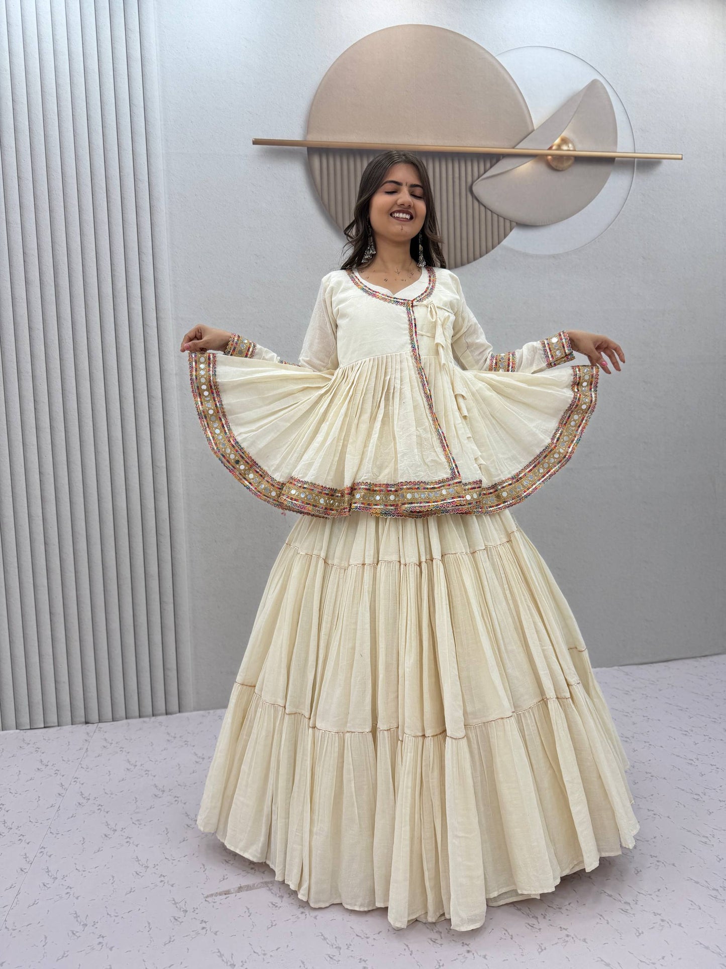 NAVRATRI SPECIAL KEDIYU STYLE LEHENGA CHOLI – 9 METER FLAIR