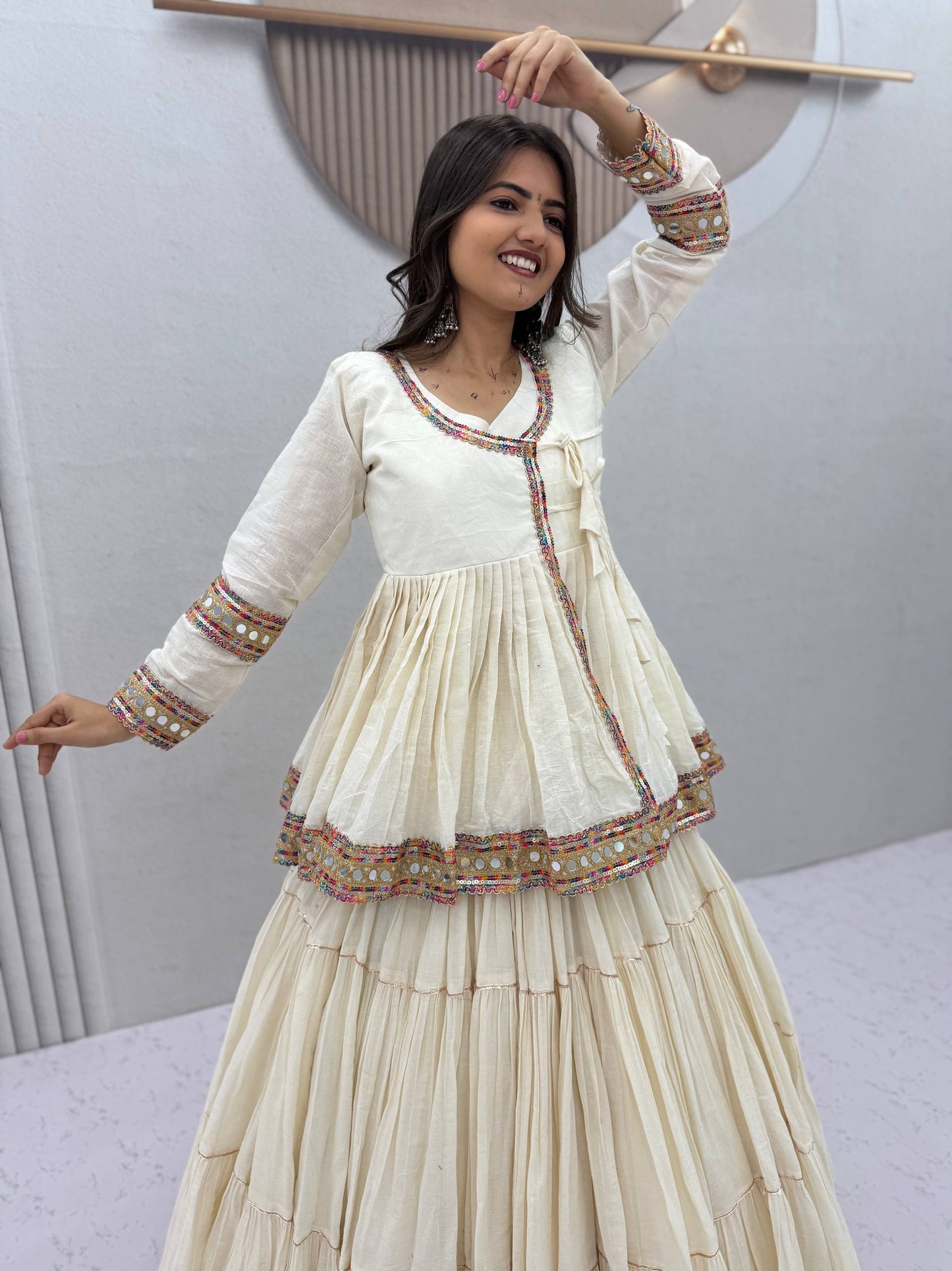 NAVRATRI SPECIAL KEDIYU STYLE LEHENGA CHOLI – 9 METER FLAIR