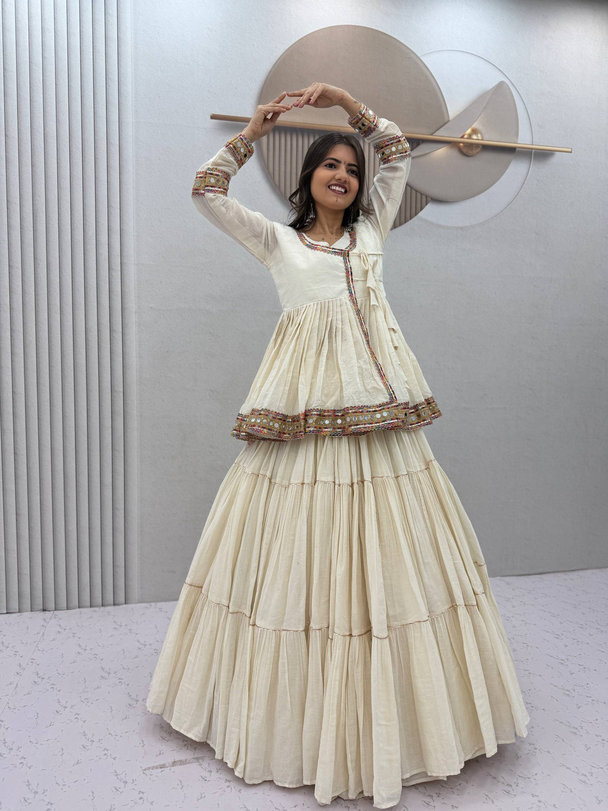 NAVRATRI SPECIAL KEDIYU STYLE LEHENGA CHOLI – 9 METER FLAIR