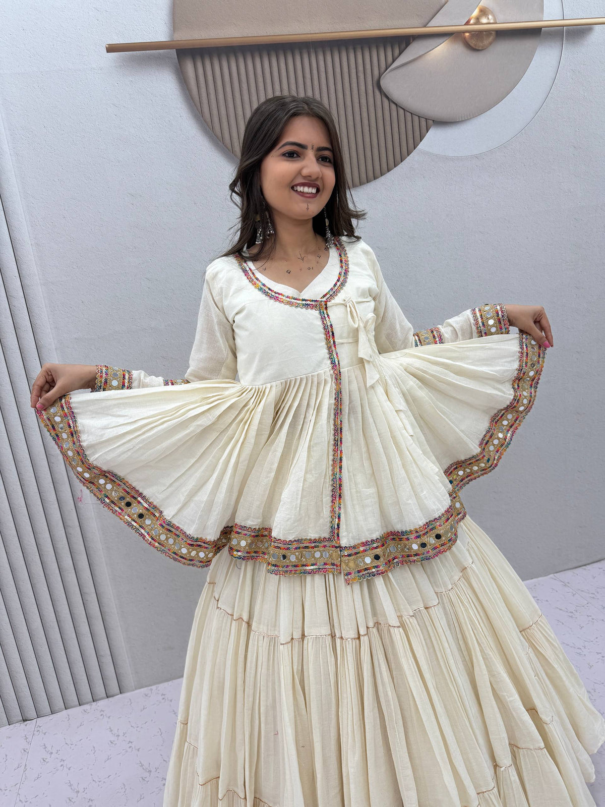 NAVRATRI SPECIAL KEDIYU STYLE LEHENGA CHOLI – 9 METER FLAIR