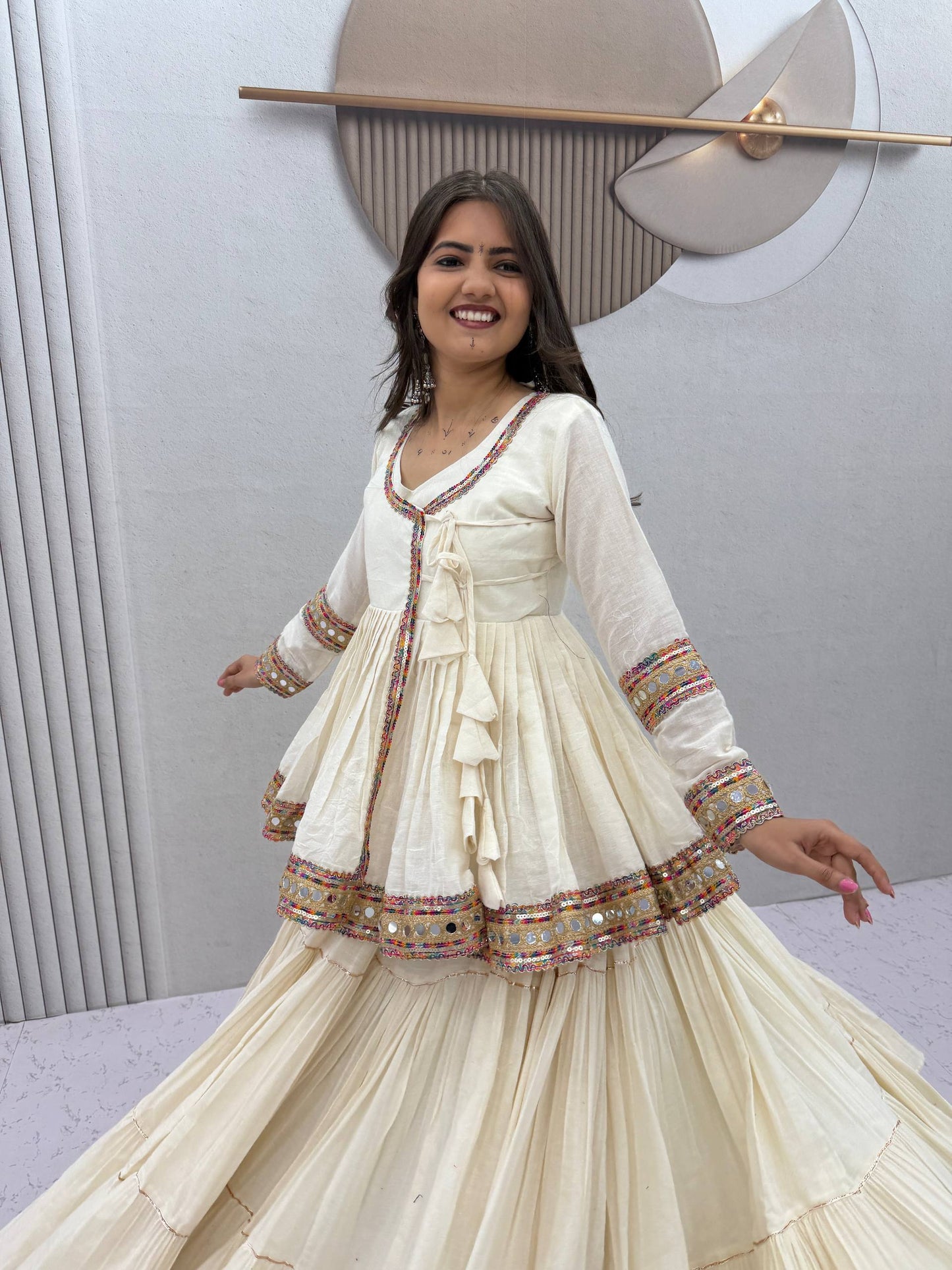 NAVRATRI SPECIAL KEDIYU STYLE LEHENGA CHOLI – 9 METER FLAIR