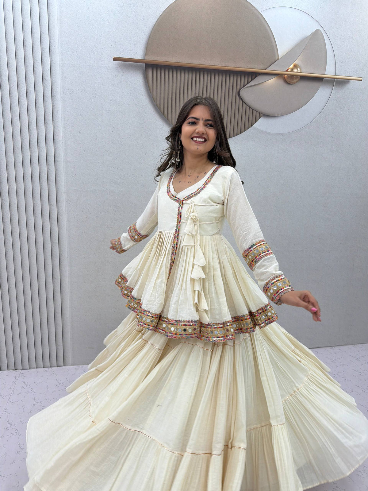 NAVRATRI SPECIAL KEDIYU STYLE LEHENGA CHOLI – 9 METER FLAIR