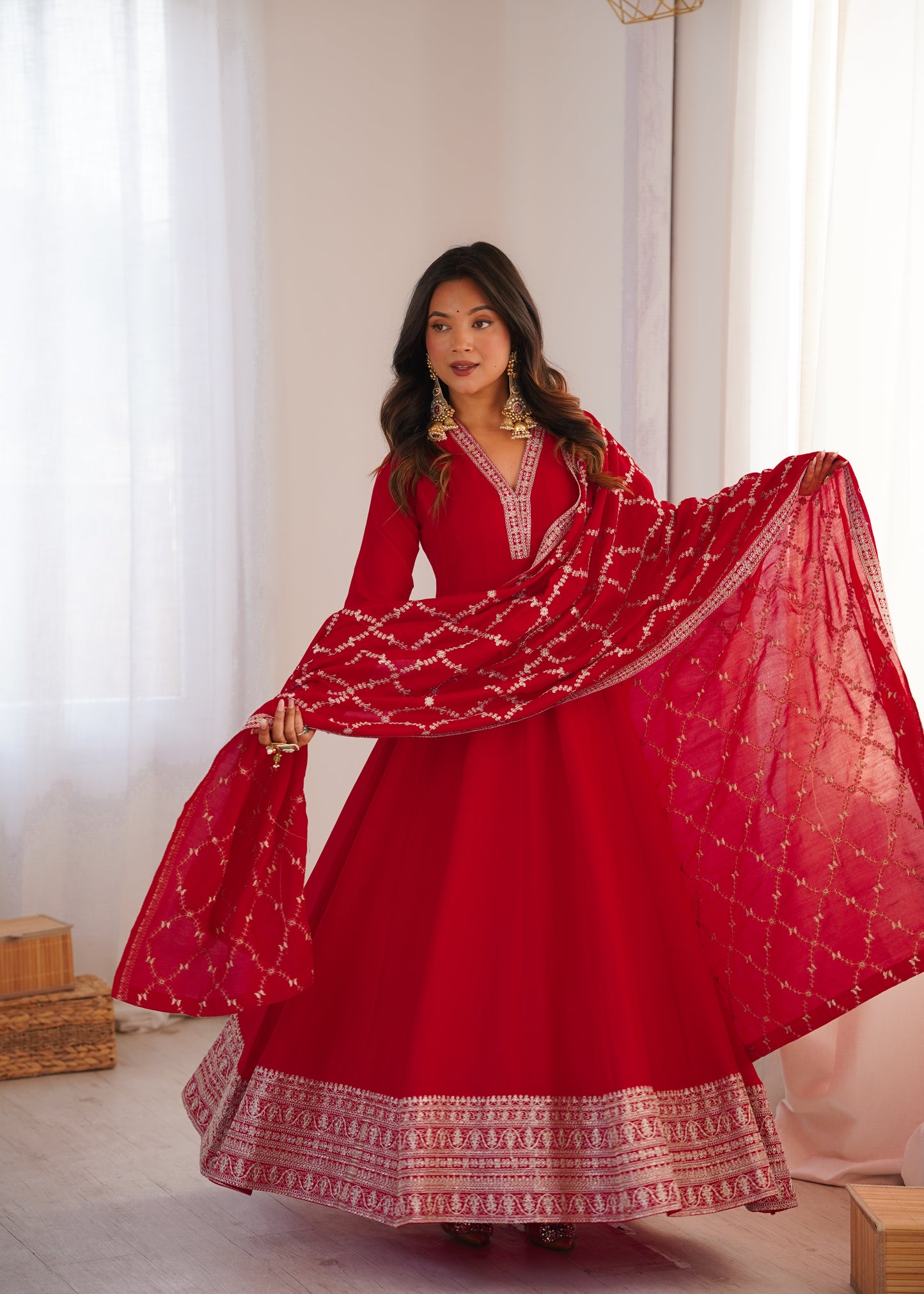 Grand Flare Festive Wear Anarkali Dress 👑