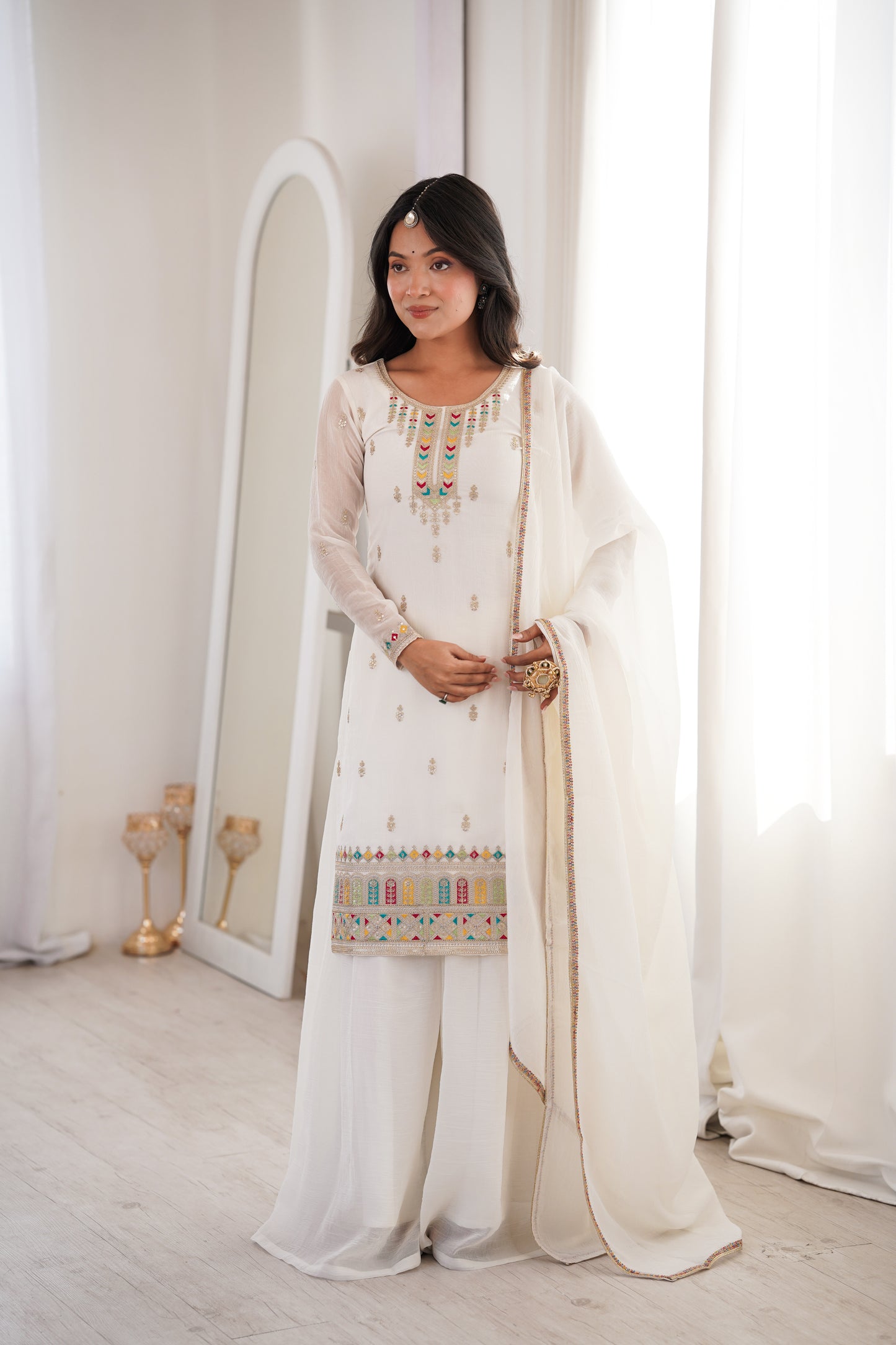 Zareeva Crunchy Silk Sharara Set ✨🌸