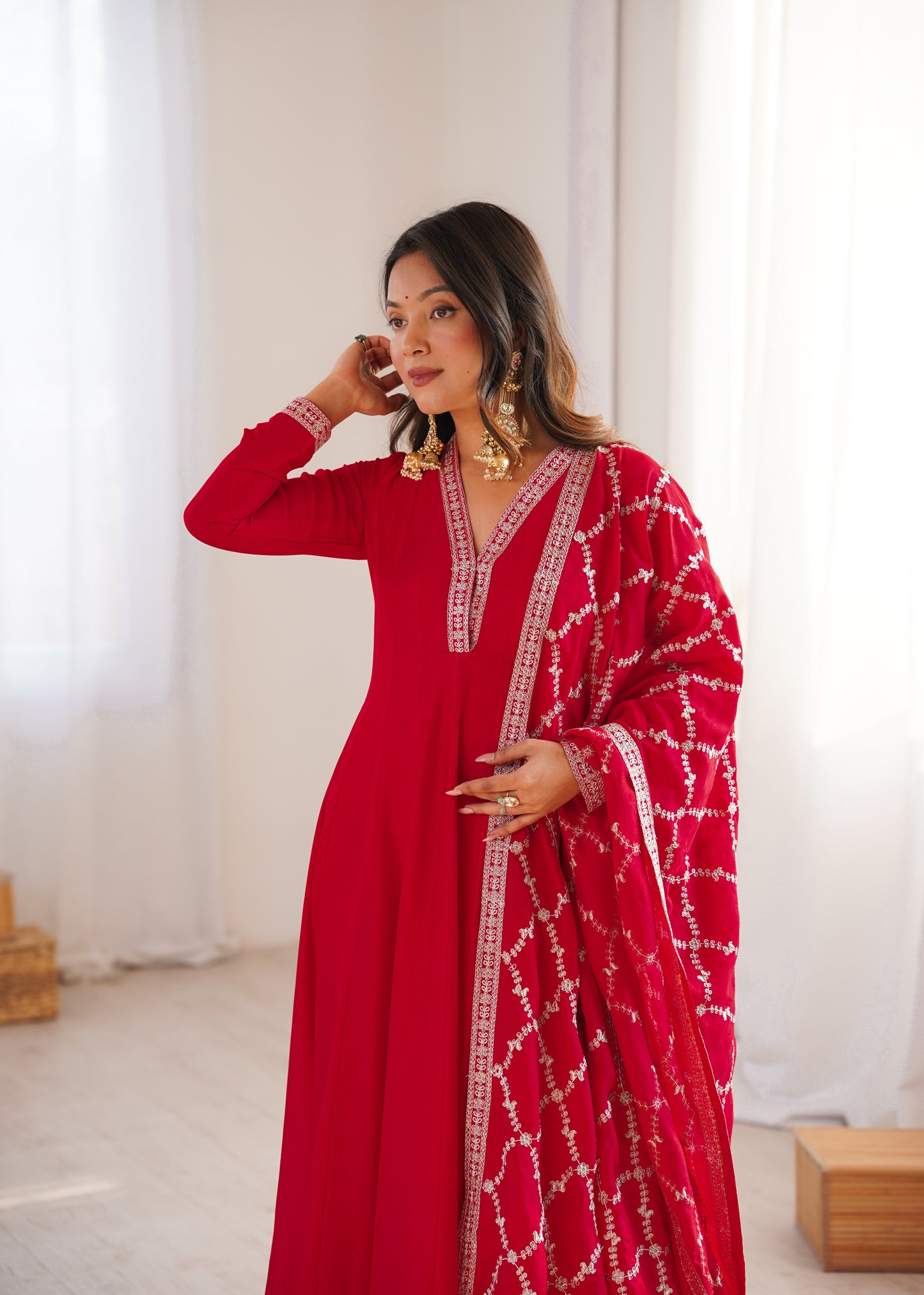 Grand Flare Festive Wear Anarkali Dress 👑
