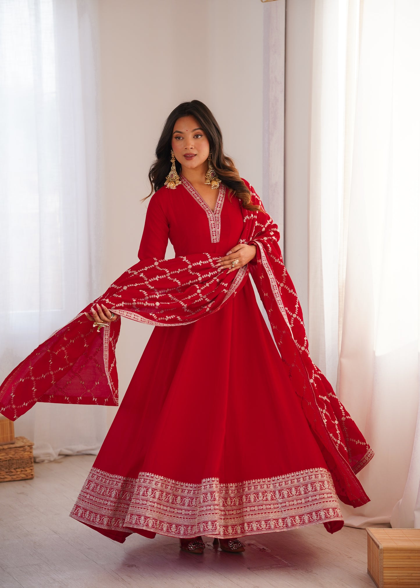 Grand Flare Festive Wear Anarkali Dress 👑