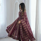Royal Mirror Lace Viscose Jacquard Gown Set – Real Modelling Party Wear