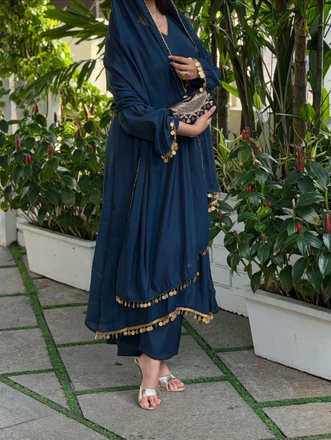 Regal Rajwadi Lace Roman Silk Party Wear Set – Elegant Festive Collection