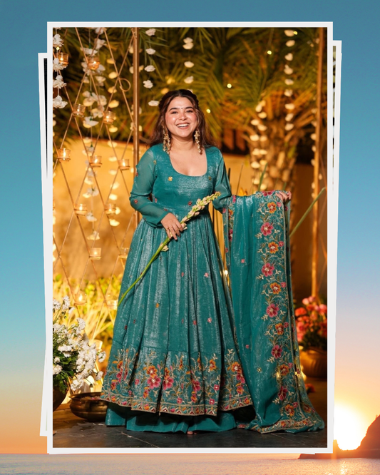 Wedding Wear Embroidered Anarkali Outfit