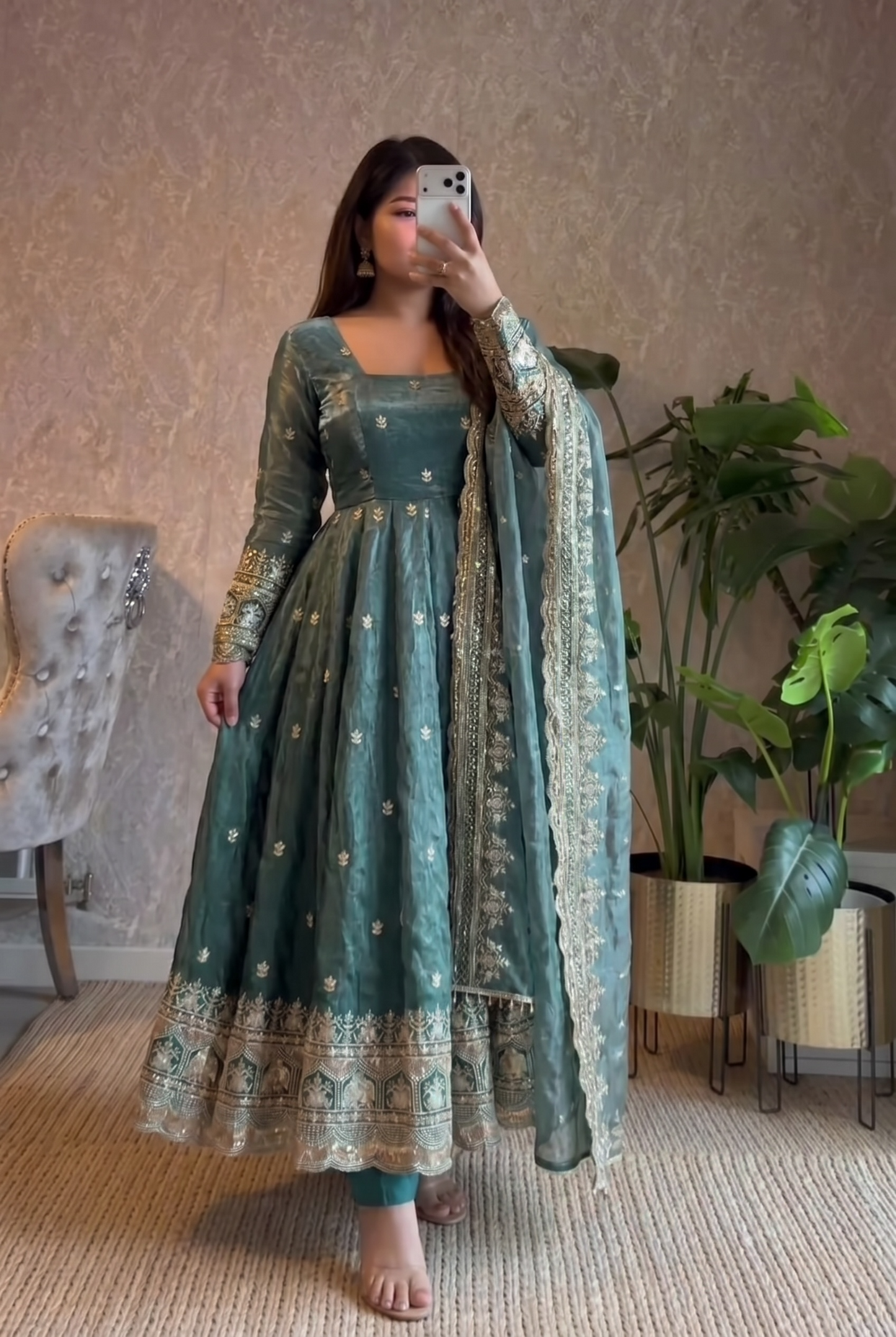 Silk Gown Set – Festive &amp; Party Wear Collection
