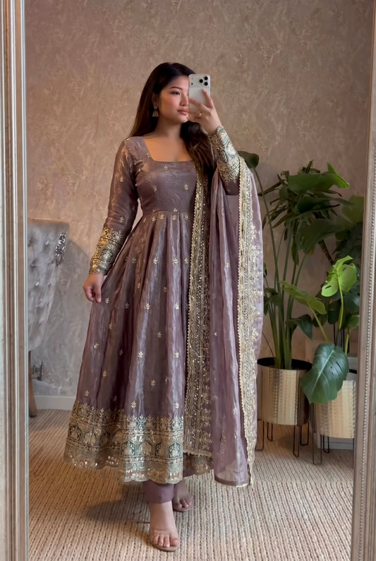 Silk Gown Set – Festive &amp; Party Wear Collection