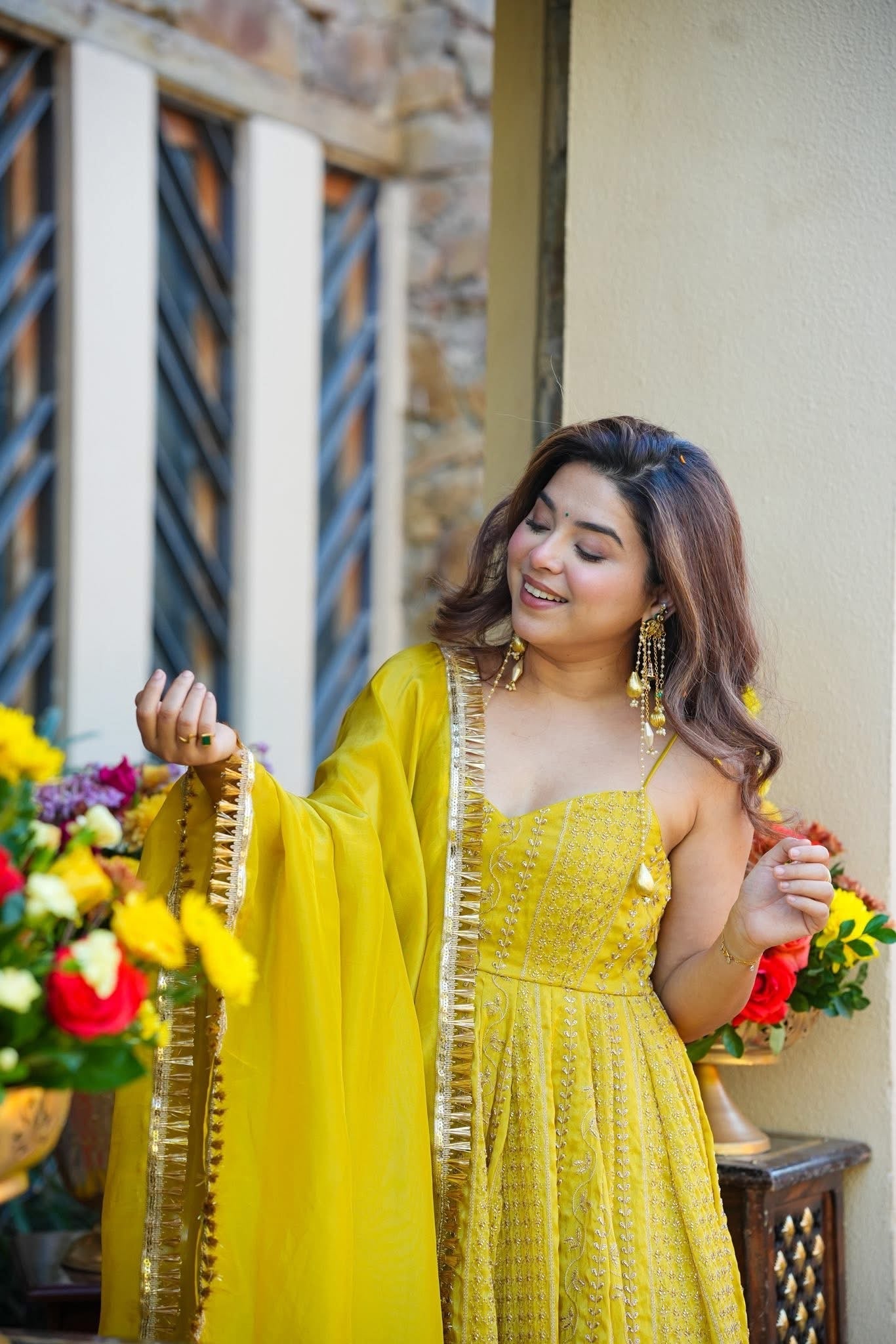 Premium Organza Anarkali Suit Set