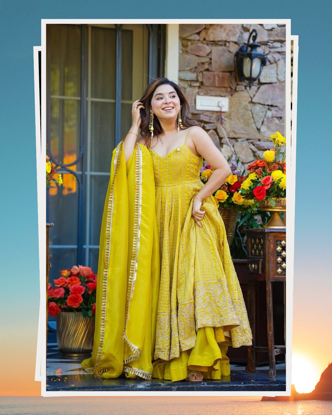 Premium Organza Anarkali Suit Set