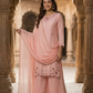 Royal Glass Silk Moti Embroidered Palazzo Set – Designer Party Wear