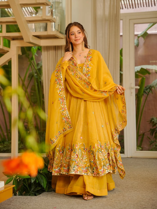 Royal Look Anarkali Sharara Suit for Women