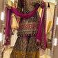 Digital Print Chinon Silk Mirror Work Palazzo Set – Designer Party Wear