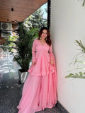 Designer Baby Pink Ethnic Wear Suit Set