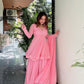 Designer Baby Pink Ethnic Wear Suit Set
