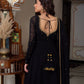 Black Blooming Fabric Anarkali Suit with Dupatta