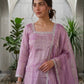 Royal GMY Silk Party Wear 3-Piece Set