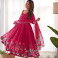 Floral Organza Silk Anarkali Suit Set For Women – Wedding &amp; Festive Collection 🌸