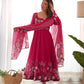 Floral Organza Silk Anarkali Suit Set For Women – Wedding &amp; Festive Collection 🌸