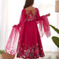 Floral Organza Silk Anarkali Suit Set For Women – Wedding &amp; Festive Collection 🌸