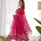Floral Organza Silk Anarkali Suit Set For Women – Wedding &amp; Festive Collection 🌸