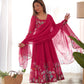 Floral Organza Silk Anarkali Suit Set For Women – Wedding &amp; Festive Collection 🌸