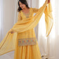 Elegant Crunchy Silk Sharara Suit Set For Women 💛