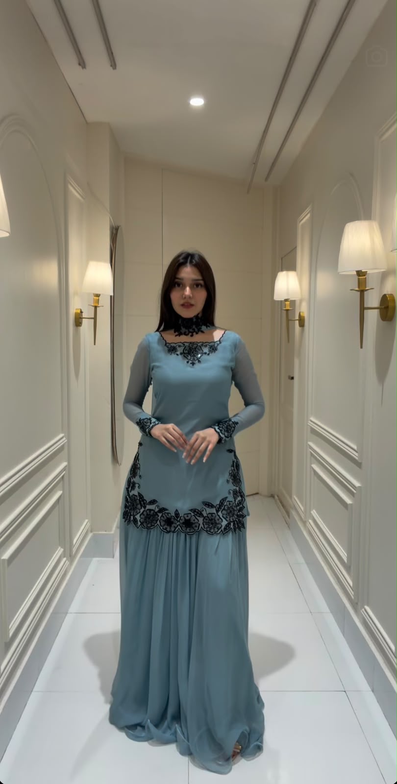 HEAVY FOX GEORGETTE EMBROIDERED CUT WORK SUIT